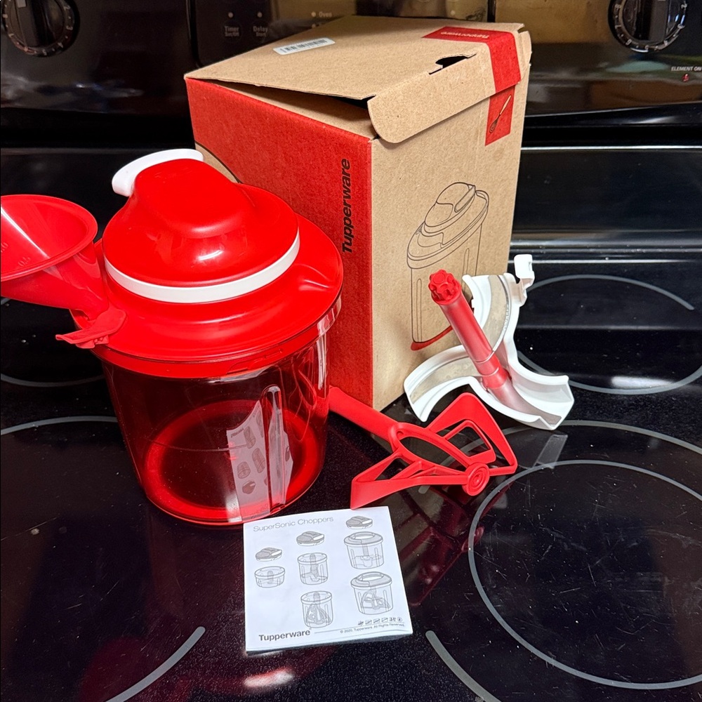 Tupperware Power Chef Supersonic Chopper Gen II - Red Chili Tall - Picture 3 of 5